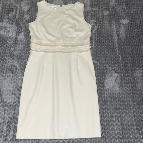 Sara Campbell Dresses & Skirts - Sara Campbell Sleeveless‎ Dress.  Lined.  Fringe waist.  Size Medium.